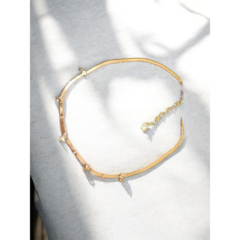 Kendra Scott Gracie Crystal Station Snake Necklace - Picture 2 of 3